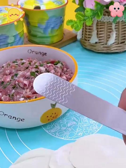 不锈钢挖馅勺来啦！包饺子不粘馅，轻松又快捷！