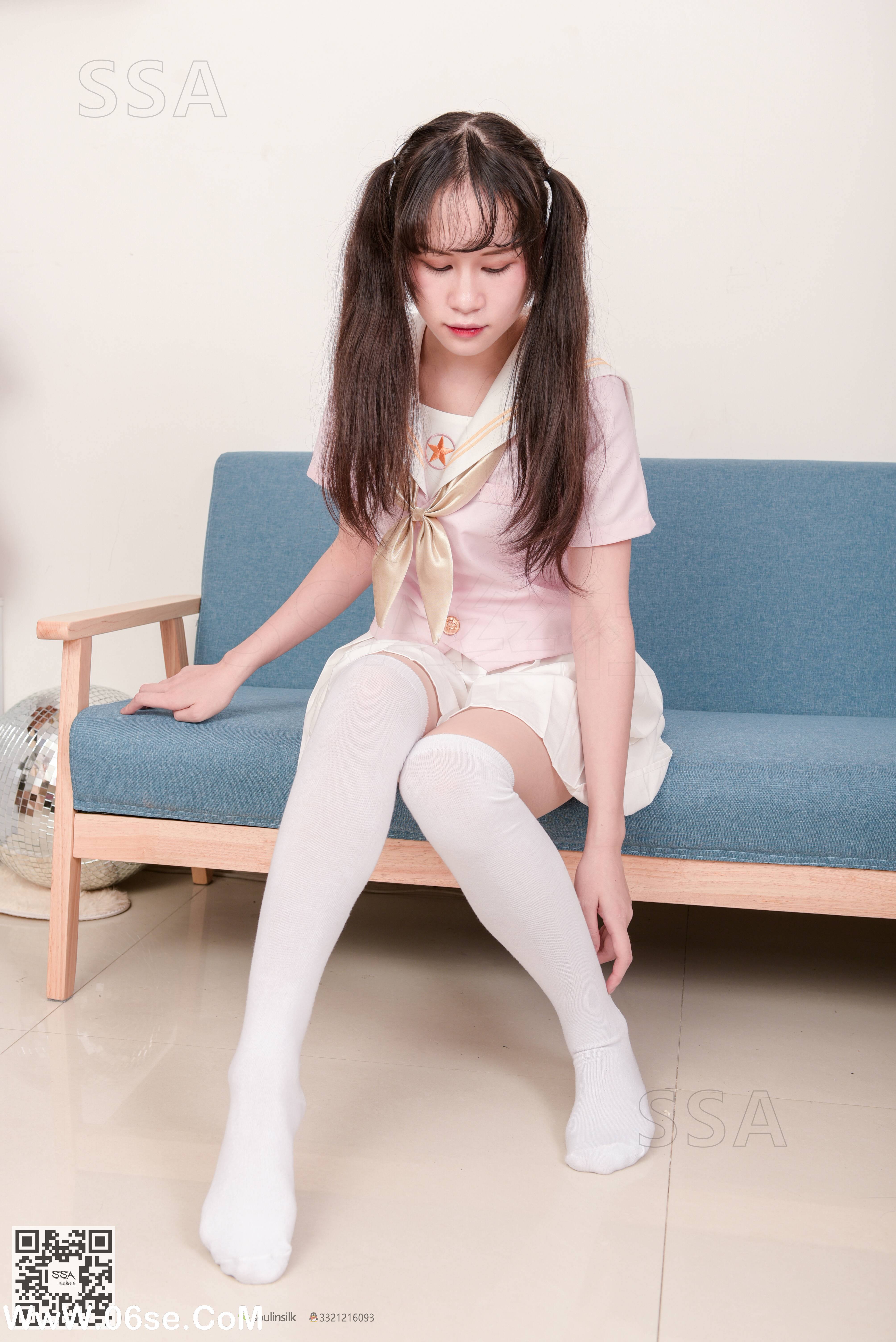 图片[7]-[SSA丝社] NO.144 丹丹 粉色JK制服的穿搭示范[195P2.56G]-六色网