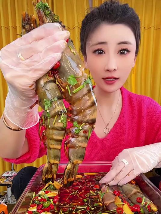 清蒸锁鲜!超大黑虎虾鲜到纯粹