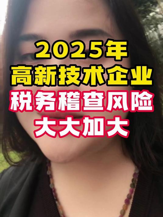 2025年高新技术企业税务稽查风险大大加大