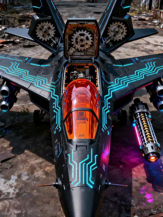 赛博朋克垂直战机:霓虹都市的空中利刃