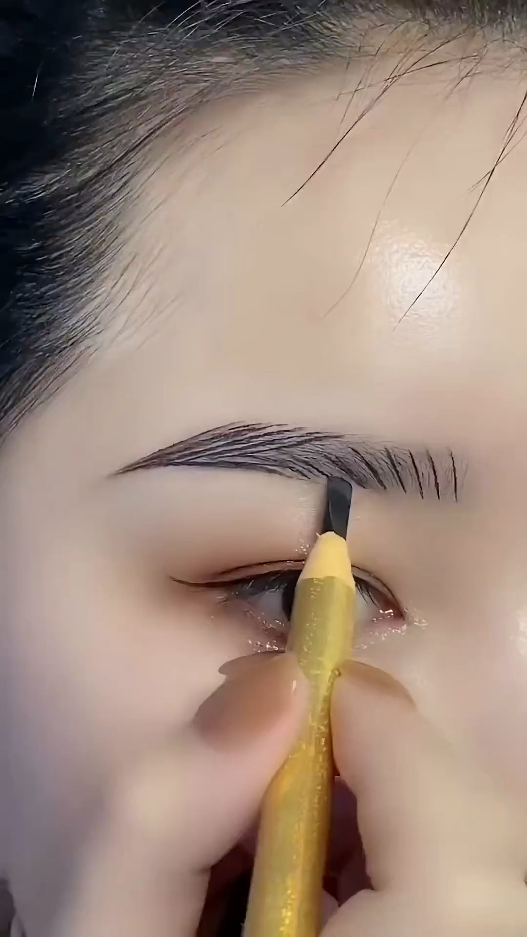 新手线条眉教学