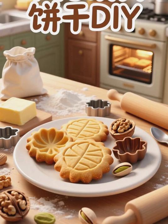 果壳模具饼干制作
