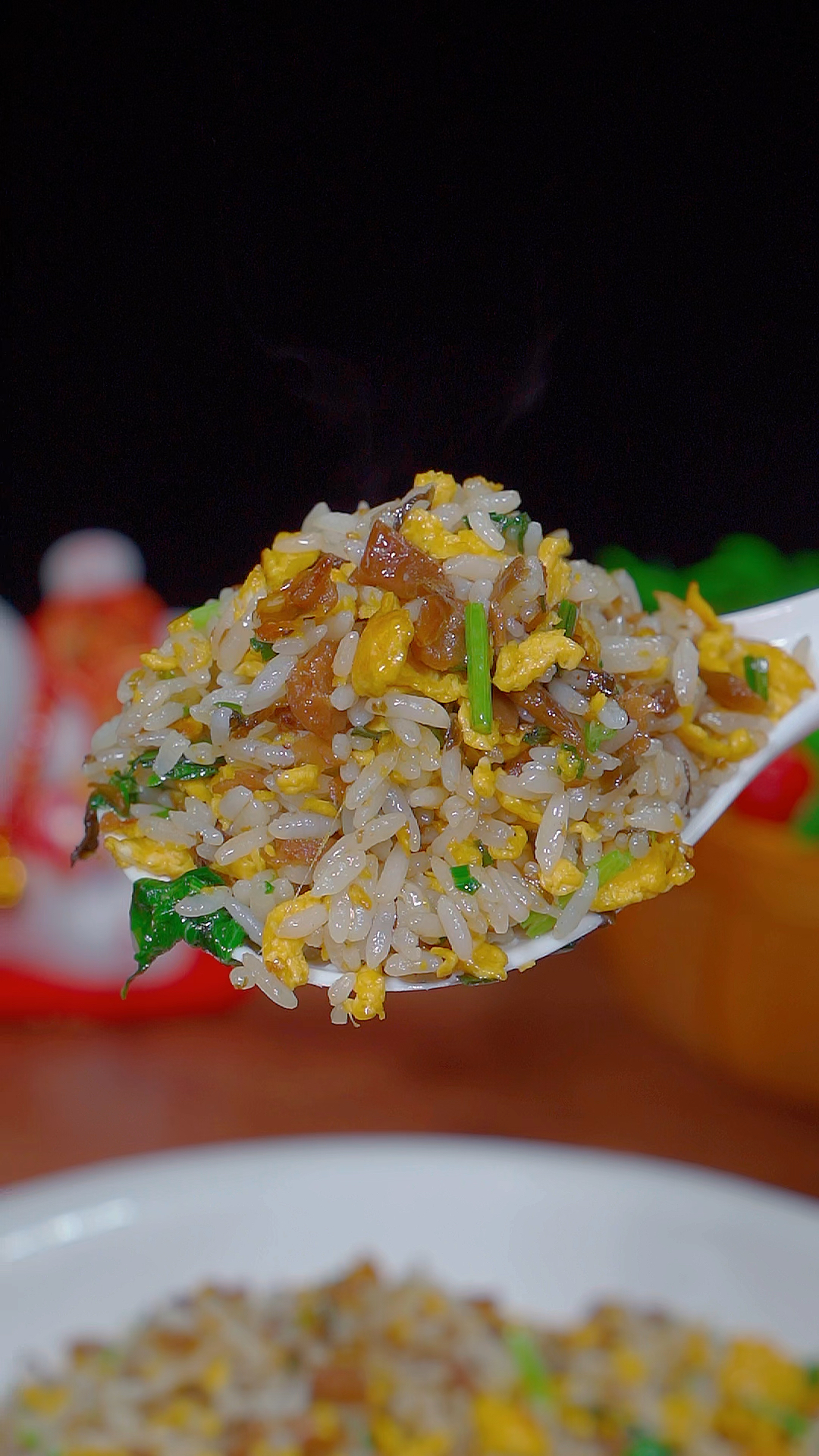 外婆菜香菜炒鸡蛋做法,蛋炒饭这样做太好吃了吧