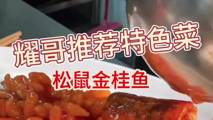 餐饮达人耀哥推荐的特色菜松鼠金桂鱼