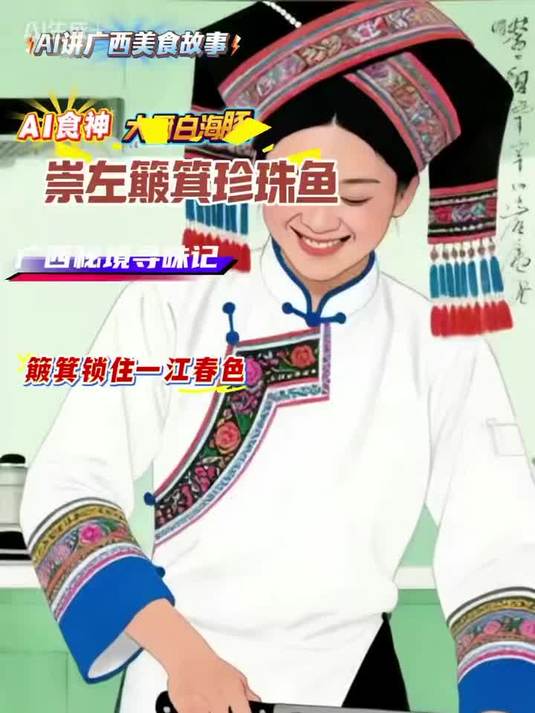 广西美食 AI食神 崇左簸箕珍珠鱼
