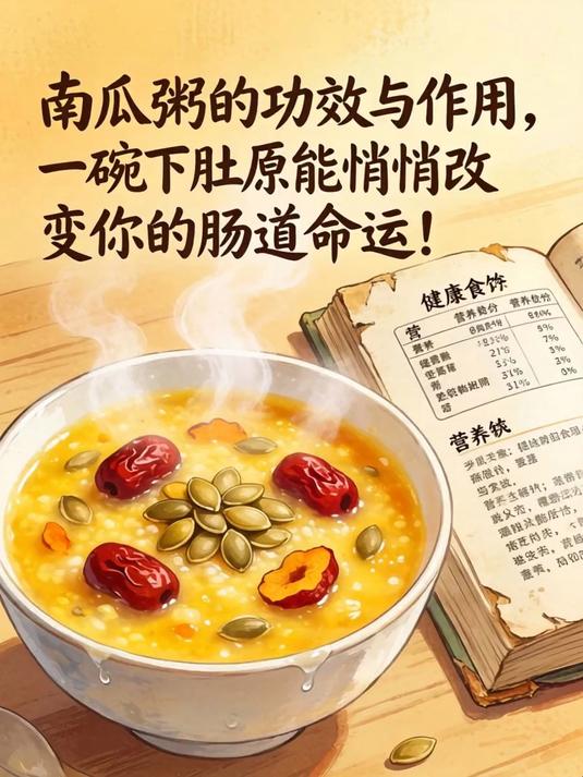 南瓜粥的功效与作用，一碗下肚竟能悄悄改变你的肠道命运！