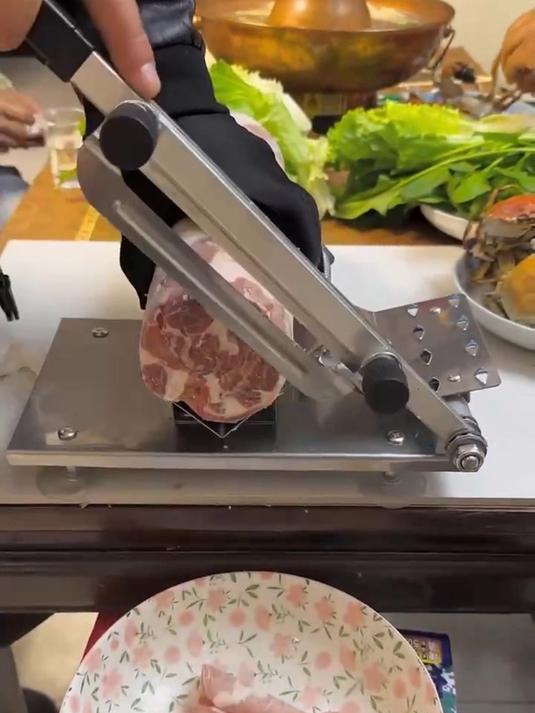 「新升级切片机」不锈钢切片机牛羊肉卷切片机切肉机肥牛刨肉机!