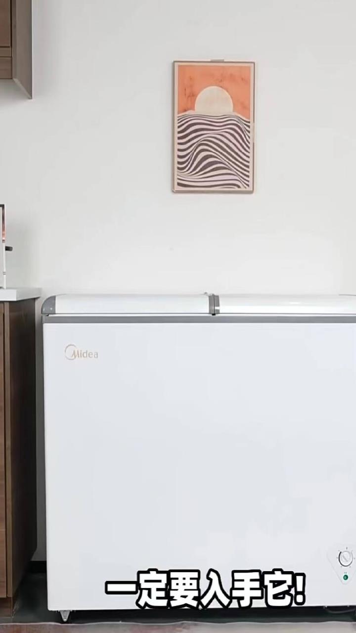 美的冰柜双温冷藏冷冻双室家用冷柜商用大容量保鲜柜卧式