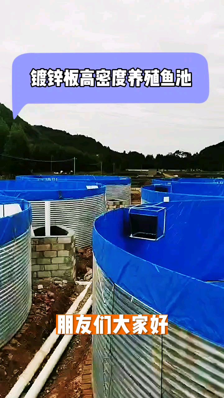 高密度养殖帆布鱼池,镀锌板围板,可以养鱼养虾蓄水