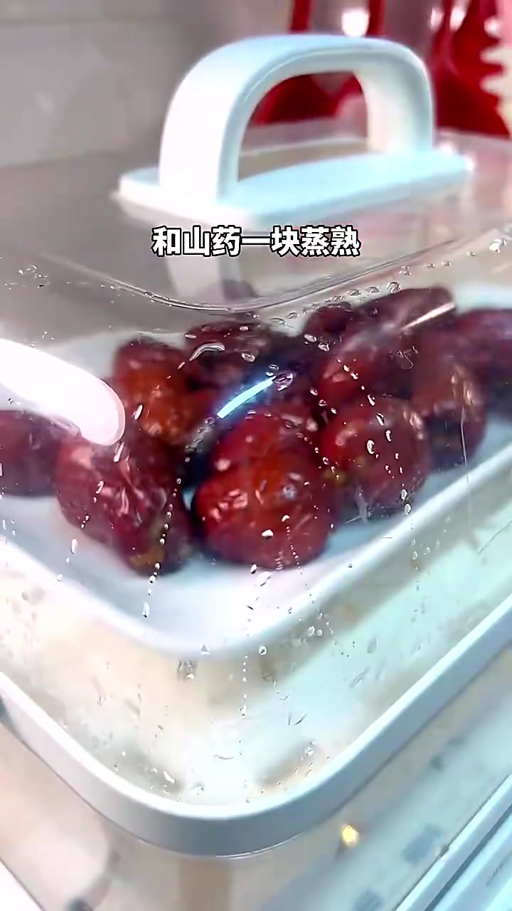 早上好早餐做了妈妈牌山药枣泥饼，多吃山药红枣，健脾胃