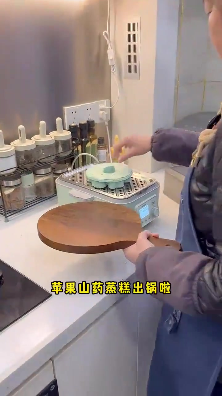 不用发酵就能一次成功的苹果山药蒸糕，适合所有宝宝