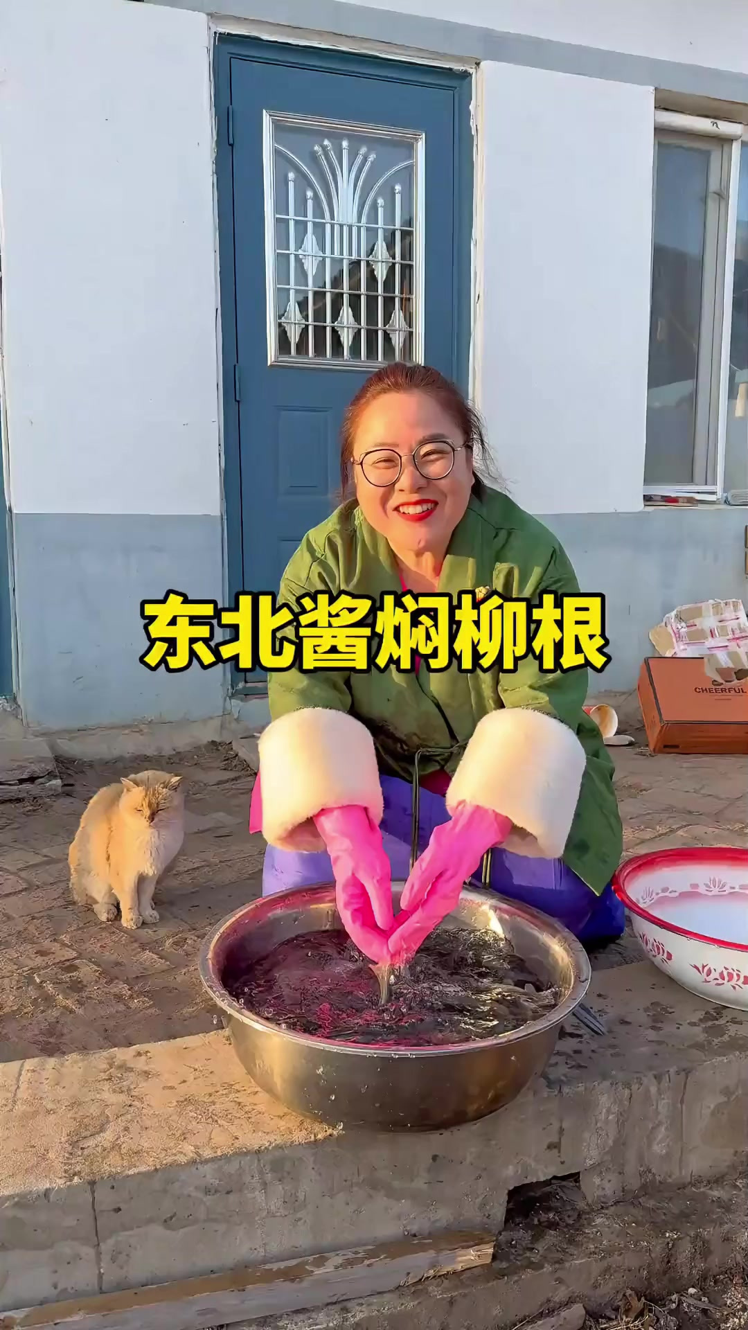 猫冬吃柳根鱼的时候了！我哥一大早去抓了不少，我给酱焖上