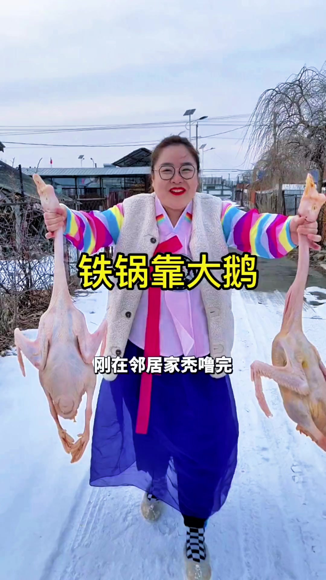 东北猫冬生活，下雪了整个铁锅靠大鹅