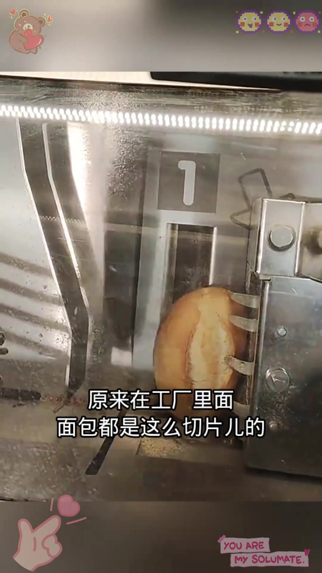 面包切片过程,原来是这样啊!