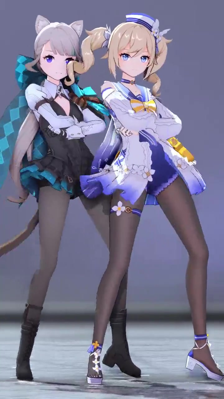 琳妮特噔噔,芭芭拉冲鸭 原神枫丹 原神 云原神 琳妮特 芭芭拉