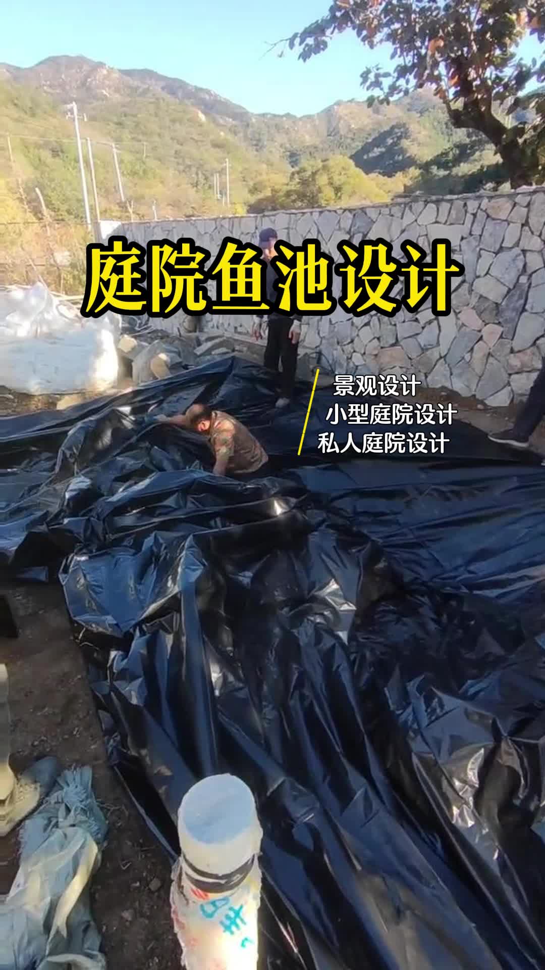 庭院鱼池设计 北京庭院鱼池效果 北京庭院鱼池布局 北京庭院鱼池施工 庭院鱼池