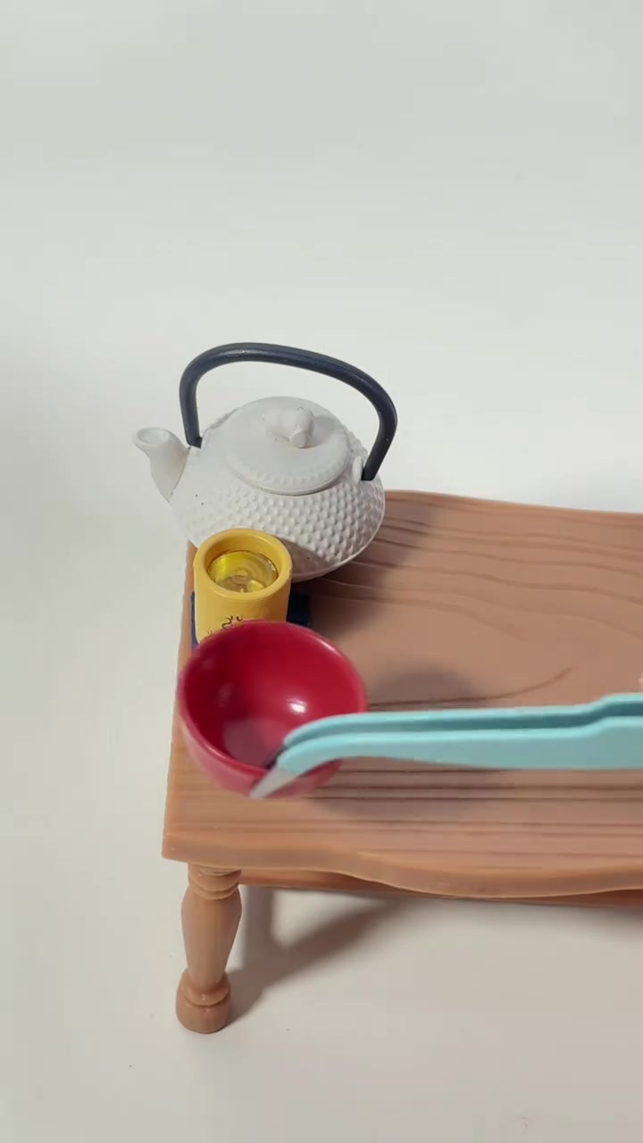 沉浸式布置抹茶红豆下午茶、微缩场景