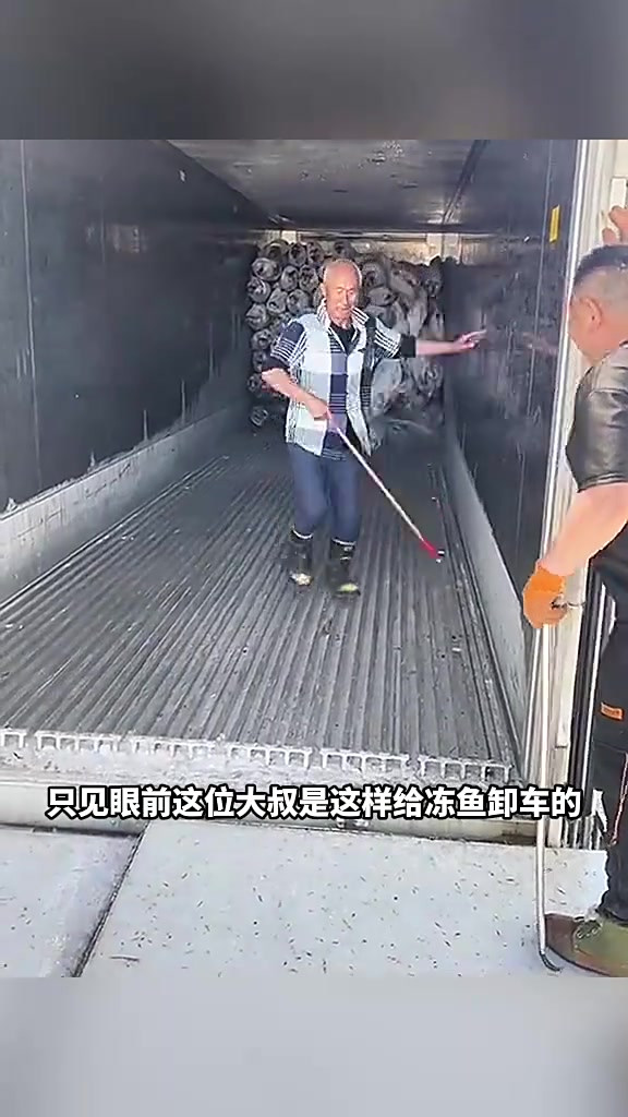 智慧与勇气:大叔巧妙卸车冻鱼的独特方式与品种探秘