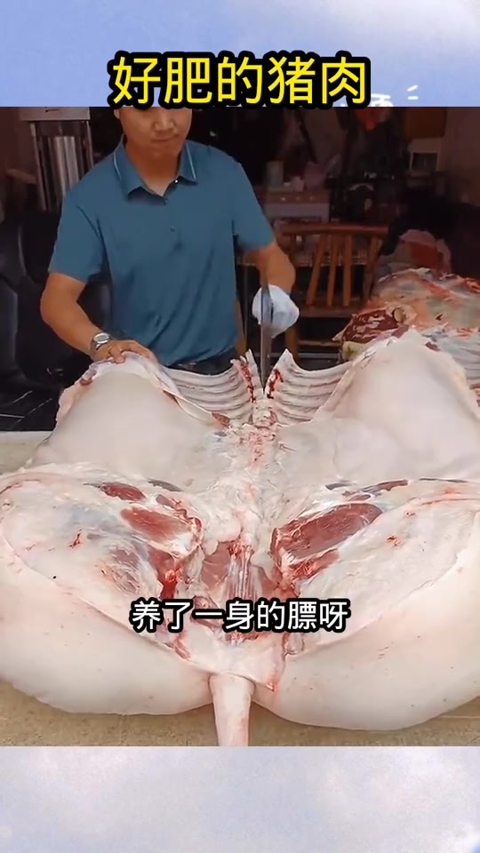 好肥的猪肉,吃了都能嘣出油花!