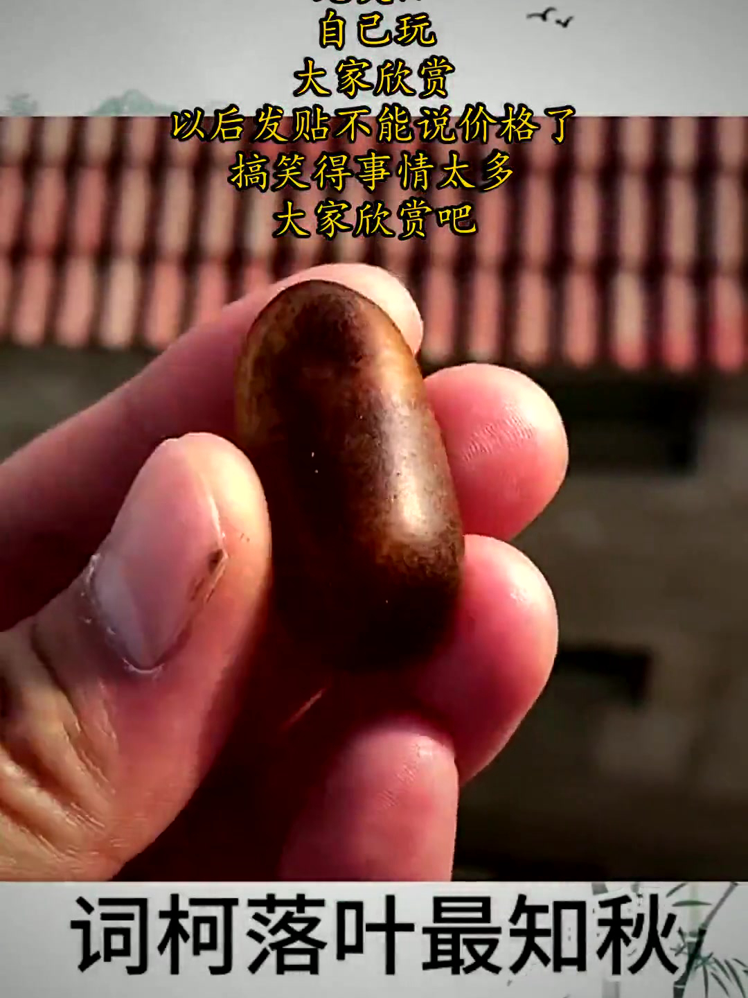 一颗原石鸡油黄玩料，完美品，自己玩，大家欣赏！以后发贴不能说