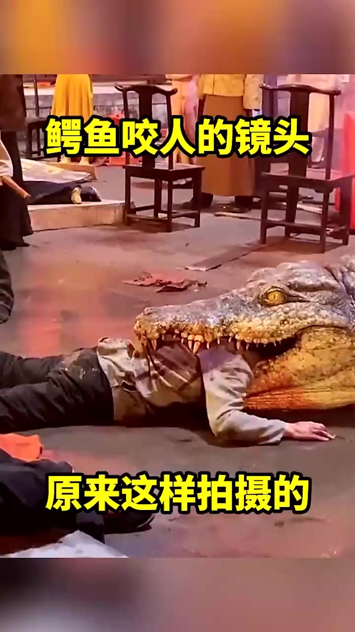 鳄鱼咬人的镜头,原来这样拍摄的!
