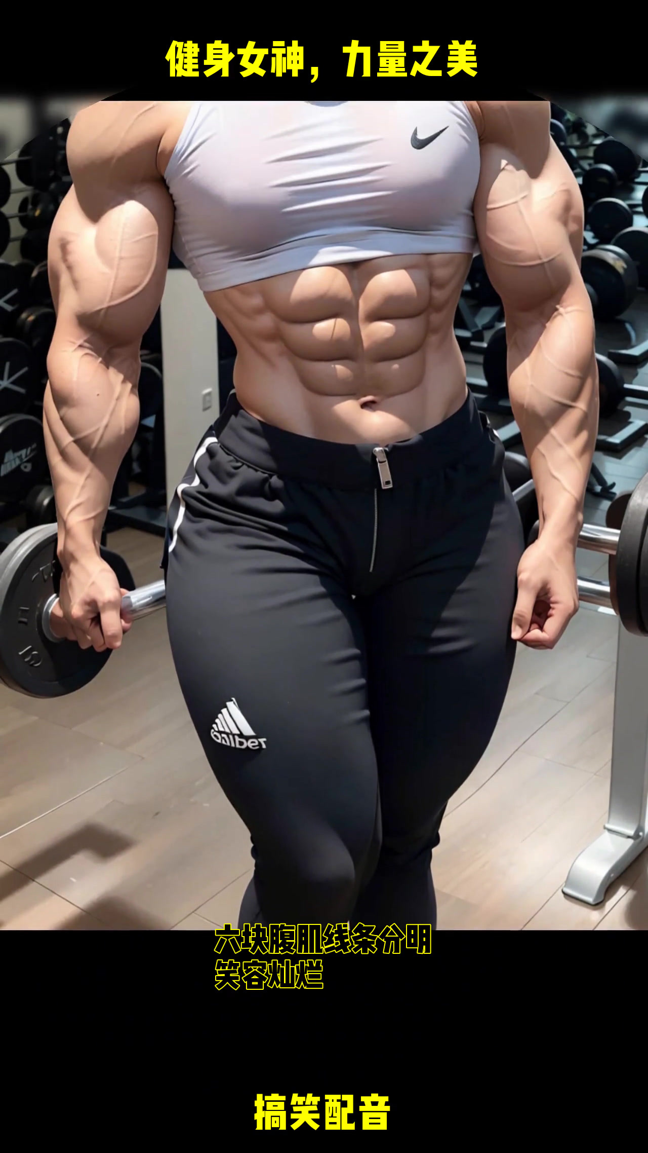 健身房女神，肌肉线条超赞！ (6)
