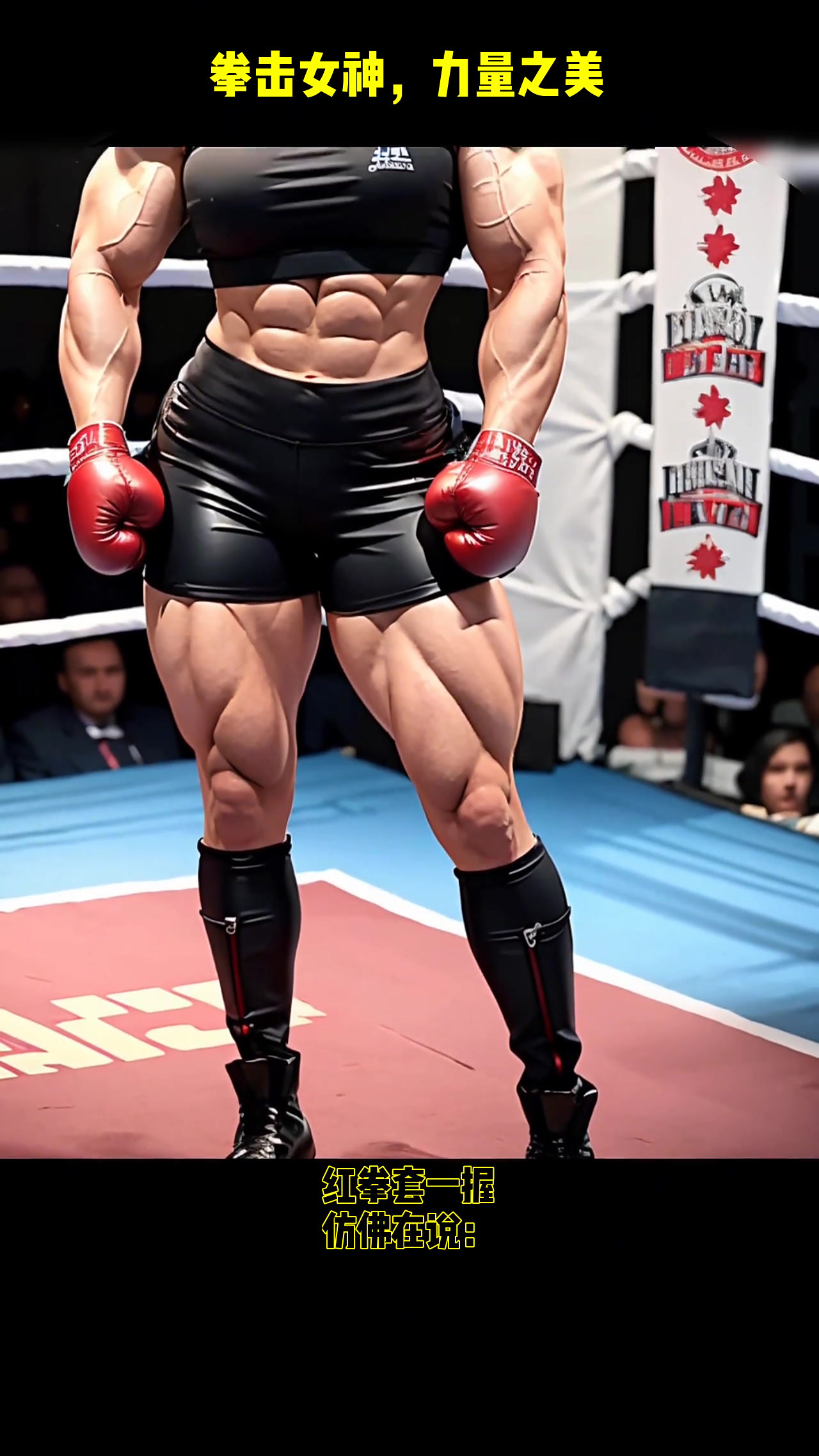 6_拳击女神霸气登场，肌肉线条尽显力量之美