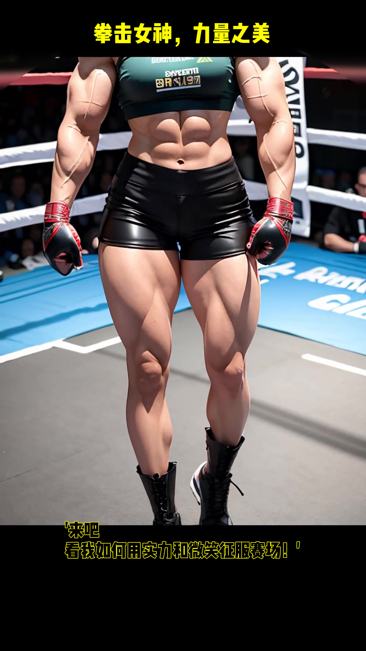 1_拳击女神霸气登场,肌肉线条燃爆全场