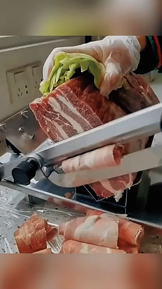 羊肉片这样切的,你可能没见过!
