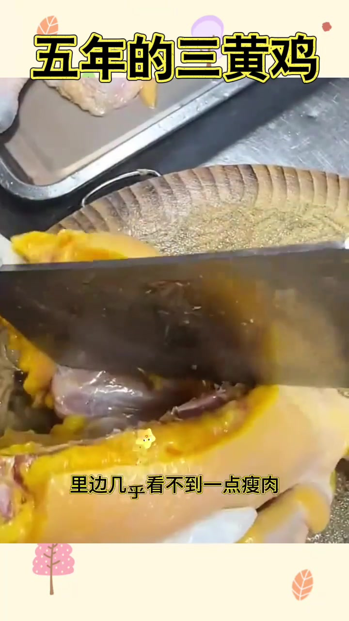 五年的三黄鸡,里面都是黄油