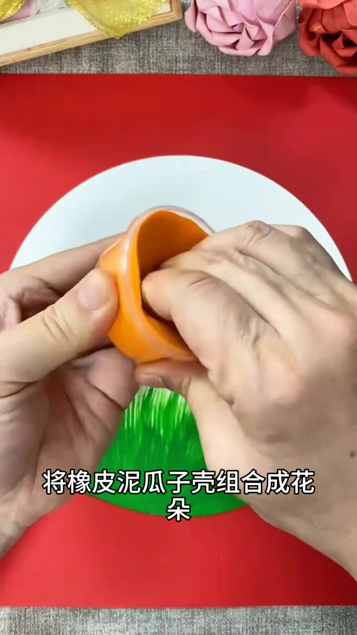 亲子趣味春日手工:用牙刷与橡皮泥绘制生机盎然的春天画作