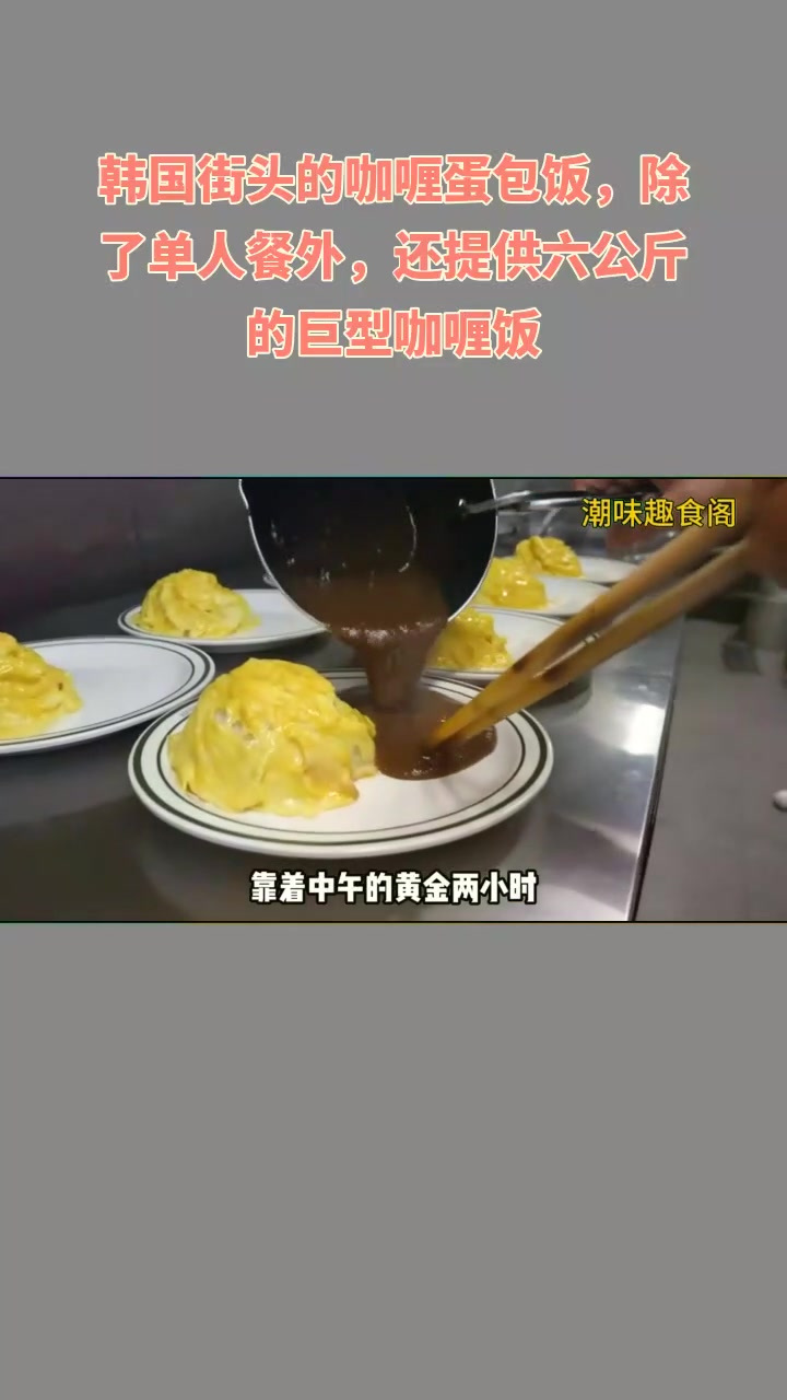 韩咖喱蛋包饭,单人六公斤,超绝!