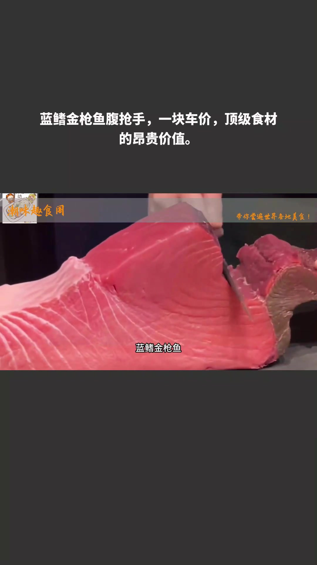 蓝鳍金枪鱼腹抢手,一块车价,顶级食材的昂贵价值