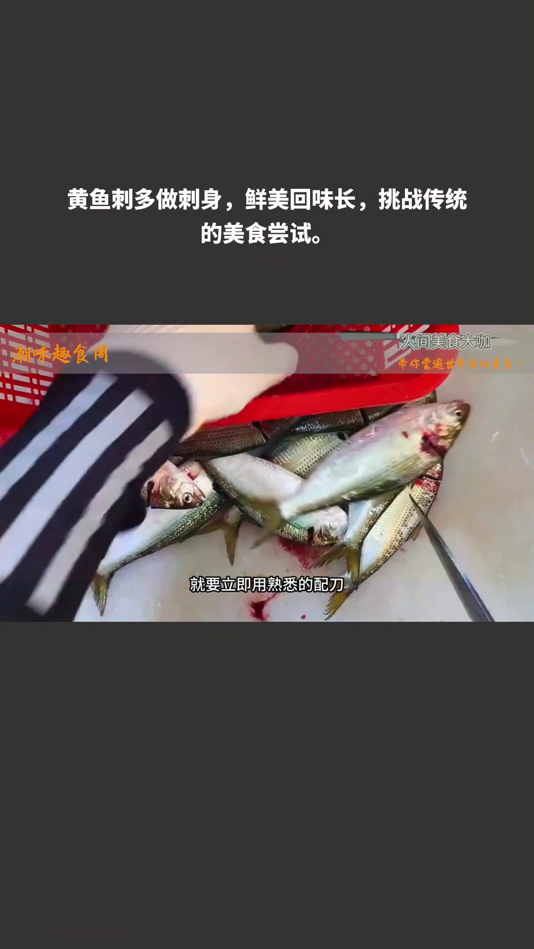 黄鱼刺多做刺身,鲜美回味长,挑战传统的美食尝试
