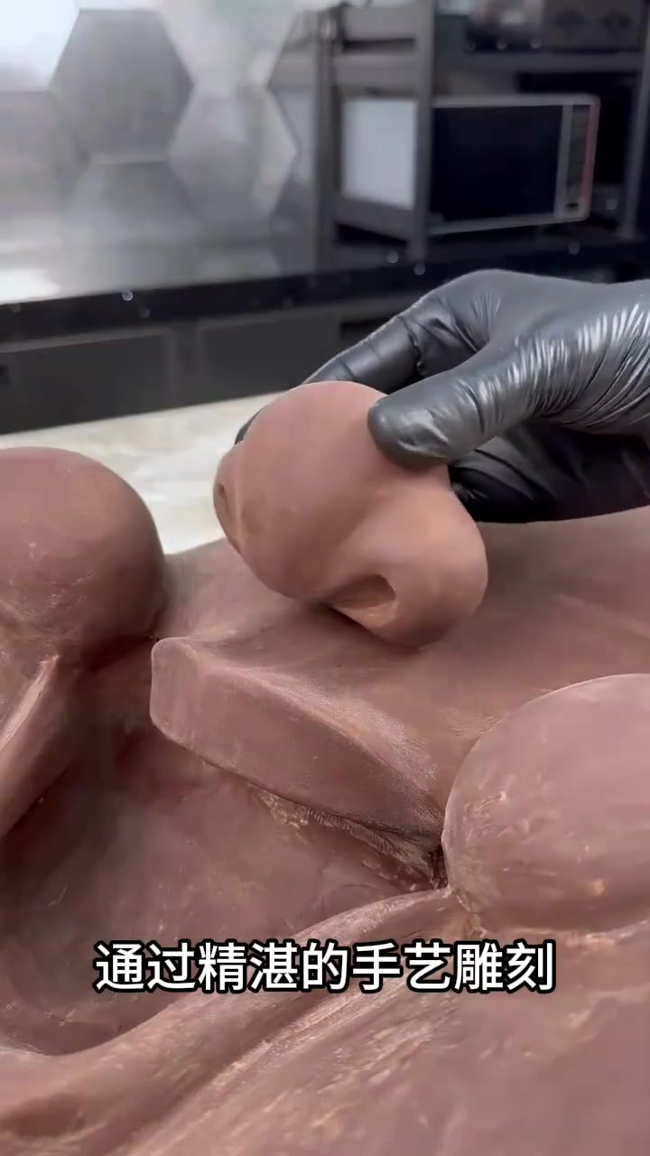 巧克力雕刻天才,小哥用心创造栩栩如生财神作品引发赞叹