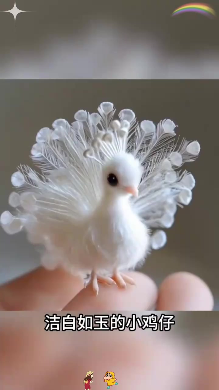 意外之喜：老母鸡孵出洁白小鸡，惊艳如孔雀般美丽