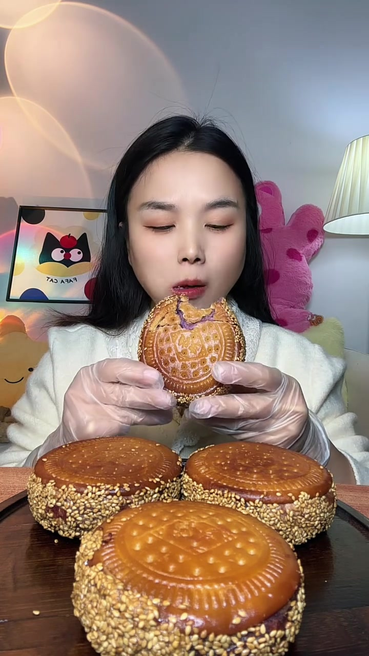 黑芝麻芋泥紫薯饼