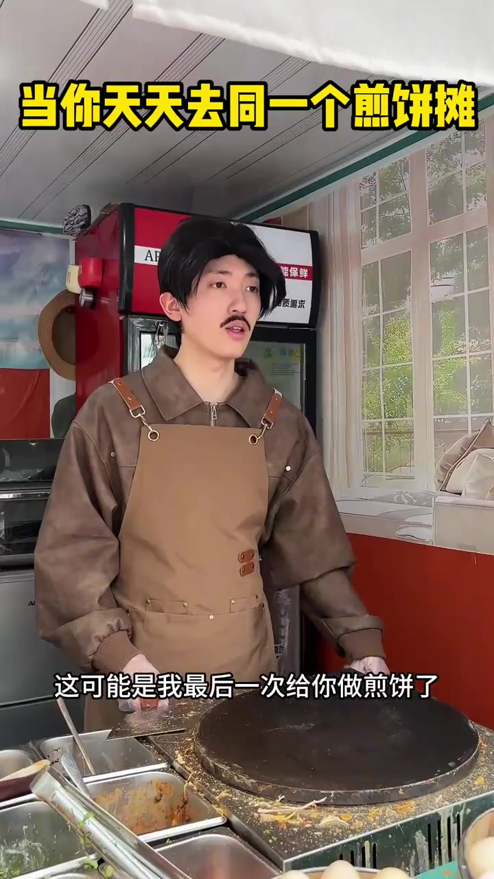 因为跟煎饼摊老板太熟,所以他把店里的钥匙给了我