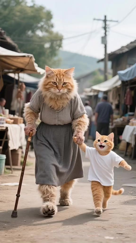 小橘猫过生日没有钱买蛋糕看到别人买的蛋糕只能默默走开为了不让奶奶为难它却说想吃奶奶做的长寿