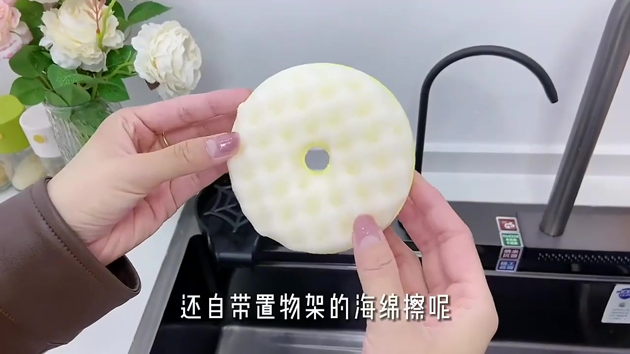 甜甜圈海绵洗碗刷厨房不粘油刷锅家用洗碗擦超厚两用去污