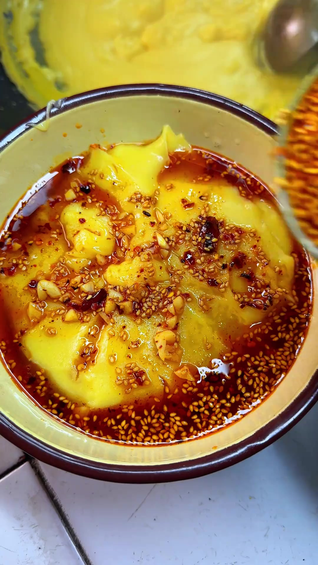 搅团，陕南的特色小吃，吃起来太香了