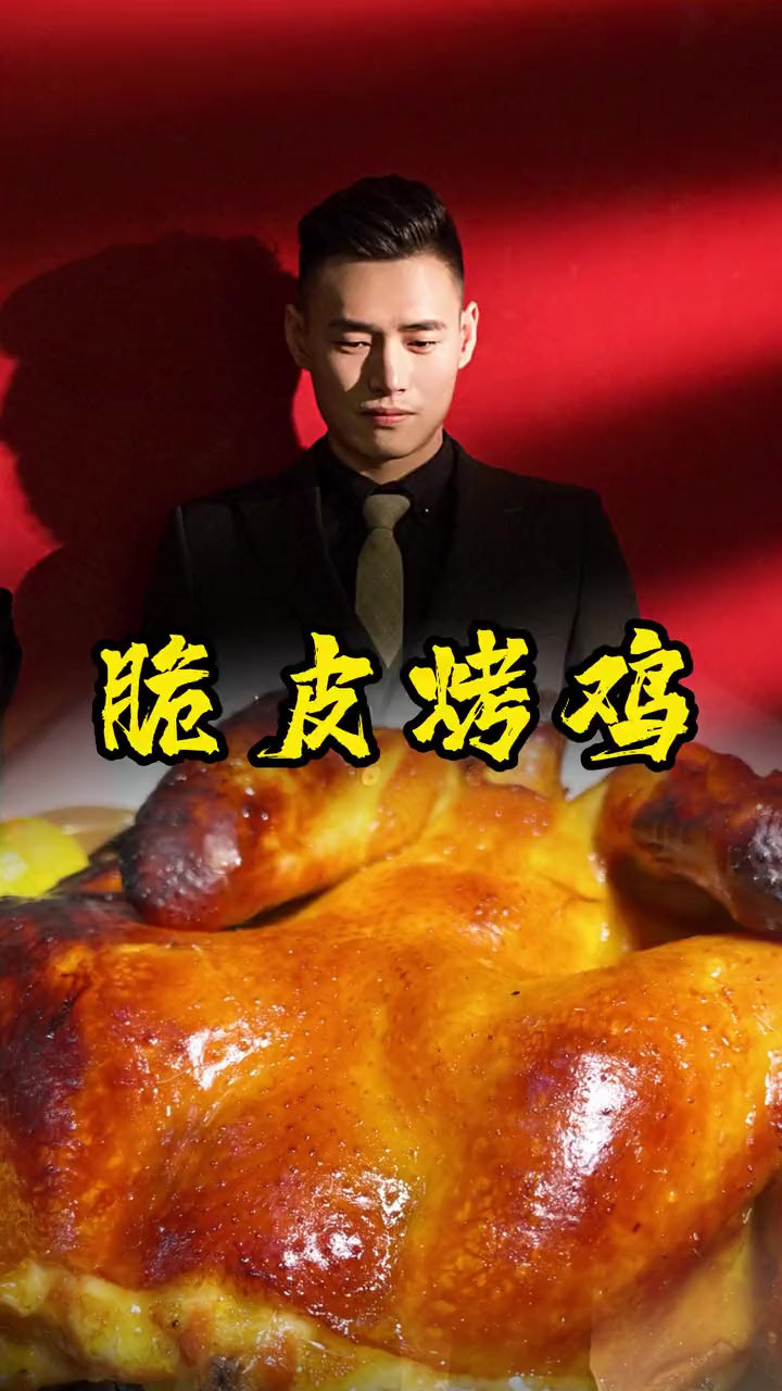 今天在家做的烤鸡外酥里嫩，回味无穷