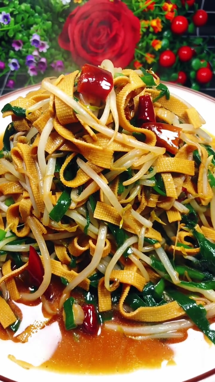 干豆腐炒豆芽超下饭
