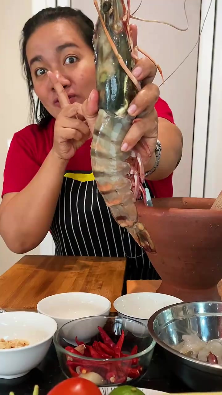 沉浸式料理生虾木瓜沙拉