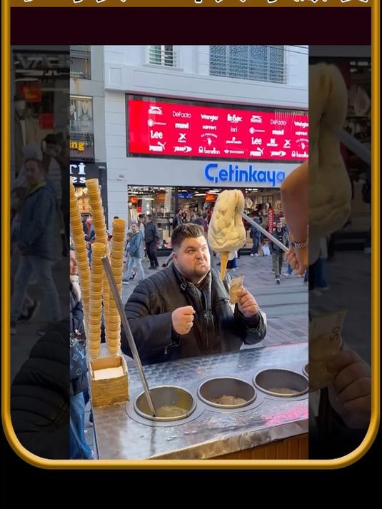 小哥买土耳其冰激凌