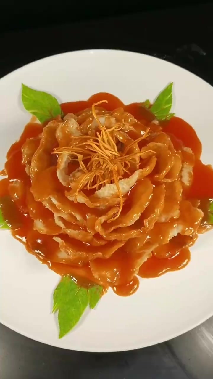 牡丹鱼片很有观赏性和食用性,认真看完你也会做