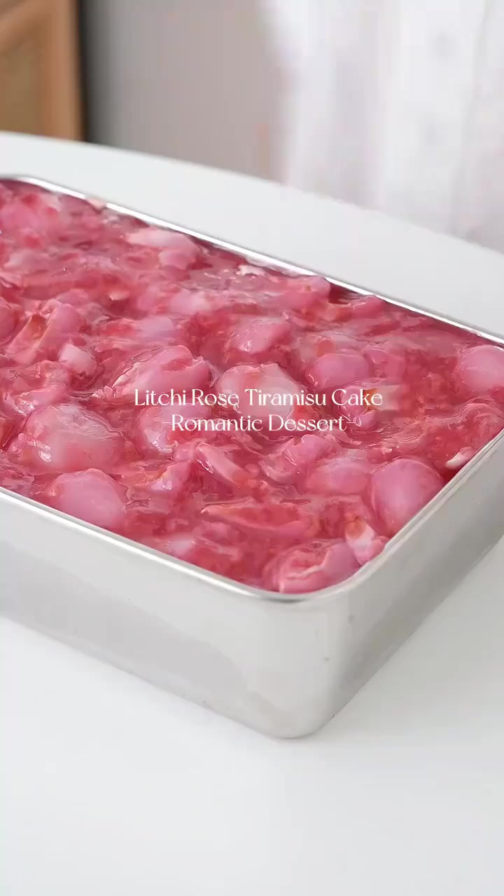玫瑰荔枝提拉米苏,少女心甜蜜下午茶