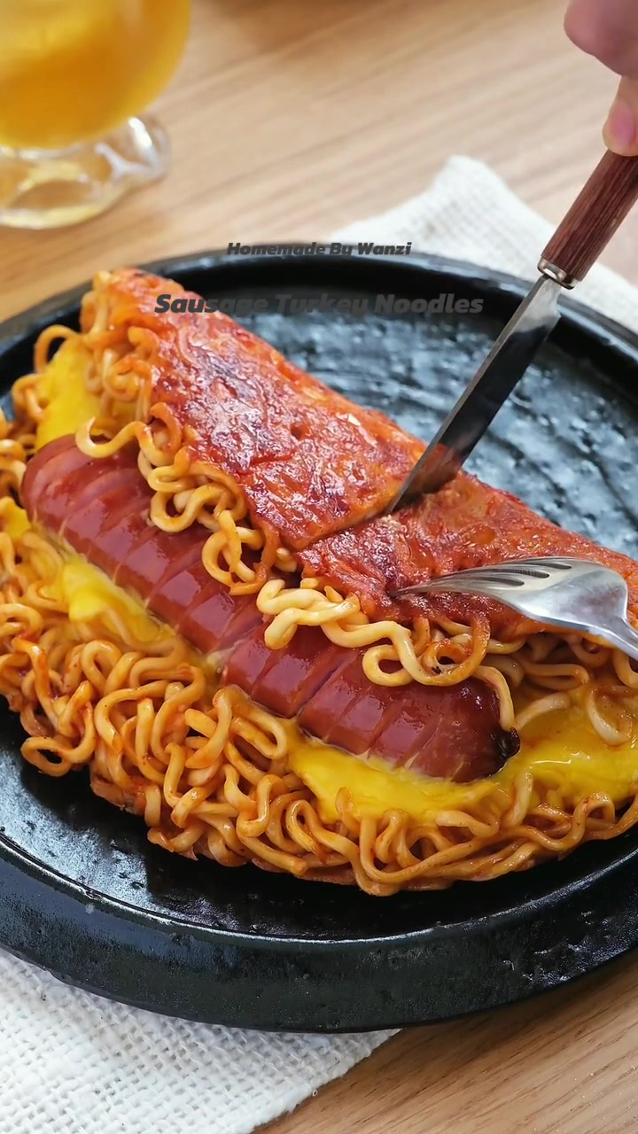 火鸡面的神仙吃法,芝士火鸡面热狗