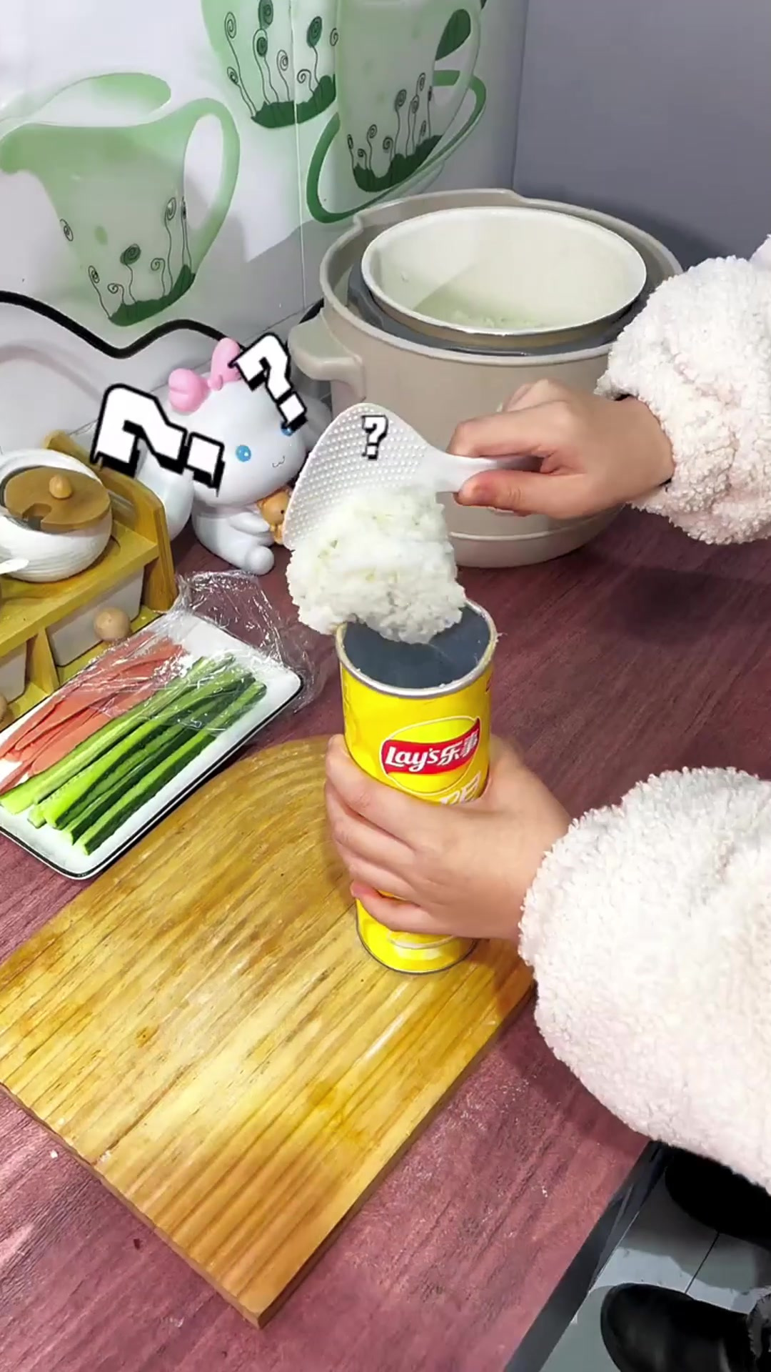 如何给女儿做一口上瘾的薯片，寿司饭团